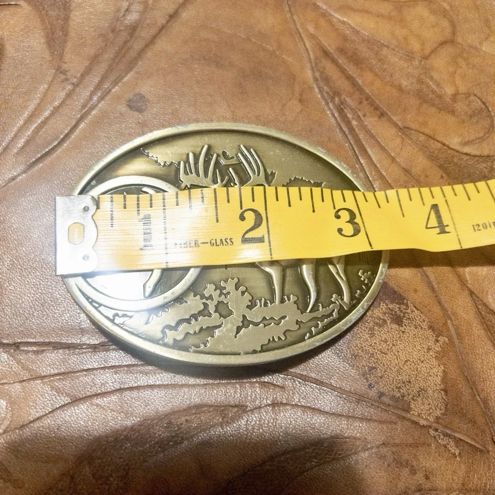 Western Outdoors Gold Deer Belt Buckle